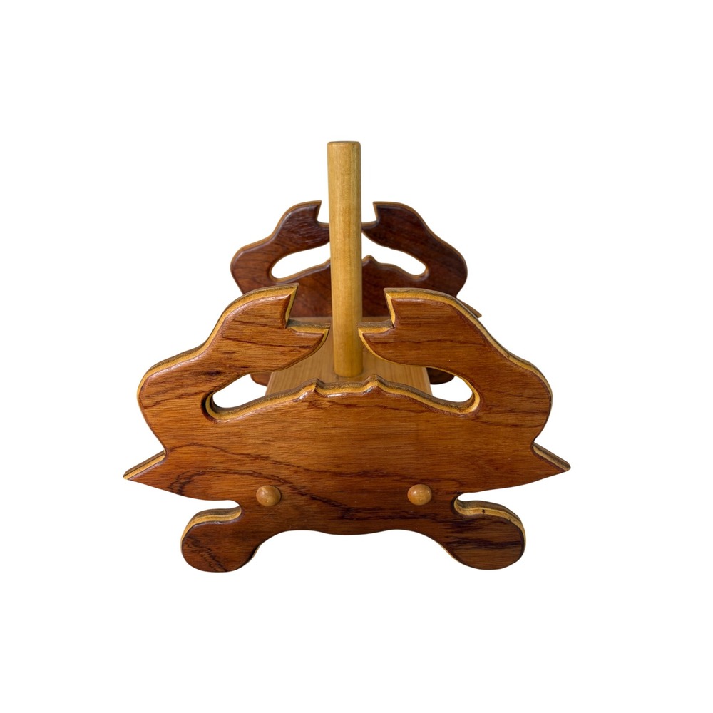 Unbranded Paper Towel Holder Home OS Brown Excellent Wood Crab Coastal Decor